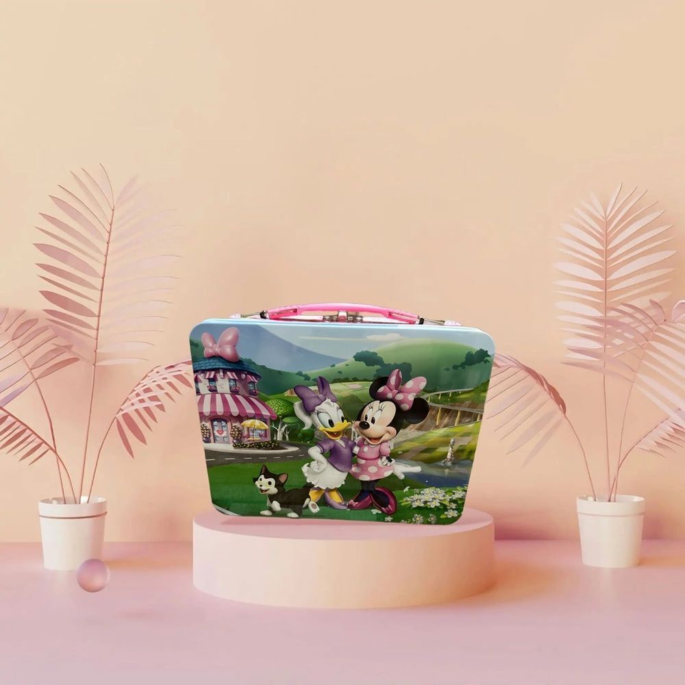 Disney Minnie Mouse Tin Lunch Metal Box with clear window